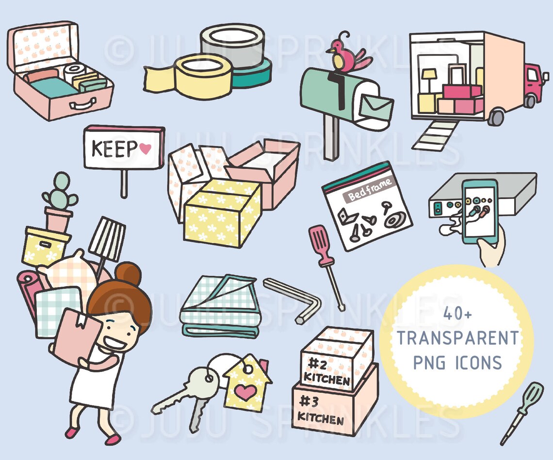 Moving Clipart, Move Day Clipart, Moving Away Clipart, Moving Boxes ...