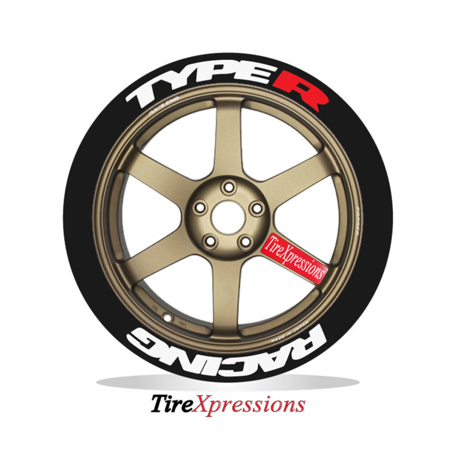 Permanent Tire Letters 1.25tall Type R Racing all 4 Etsy