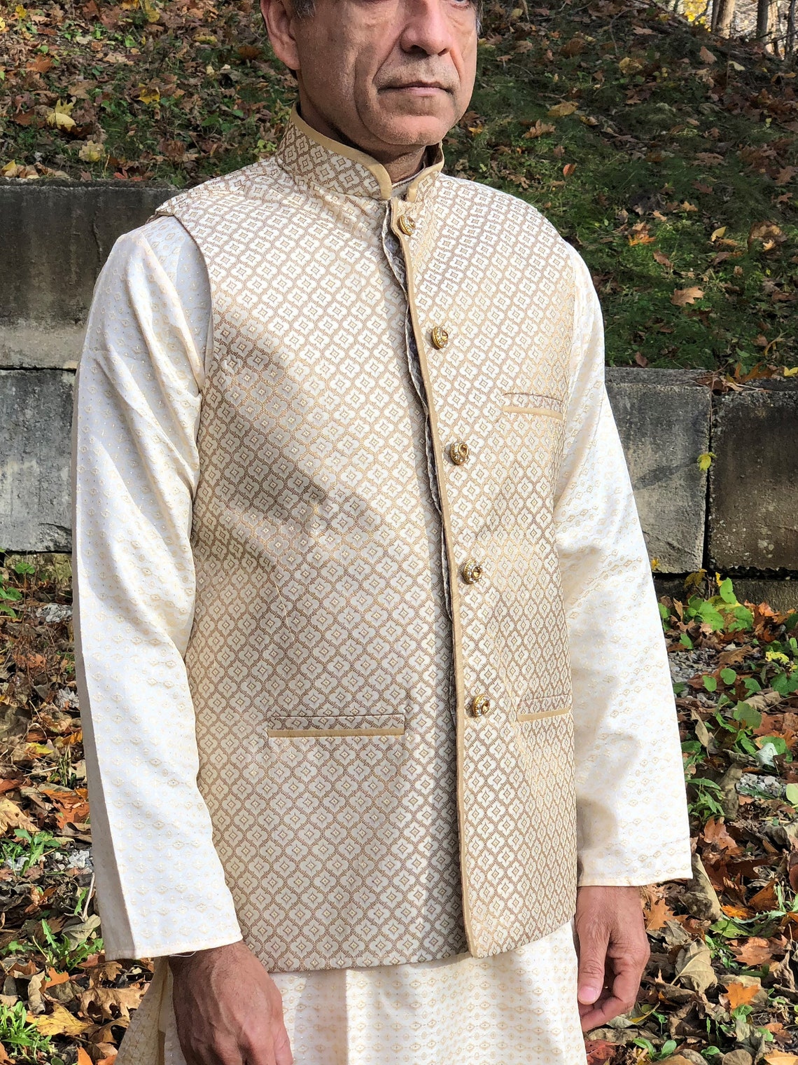 Indian Vest Waistcoat Nehru Collar Formal vest Indian Etsy