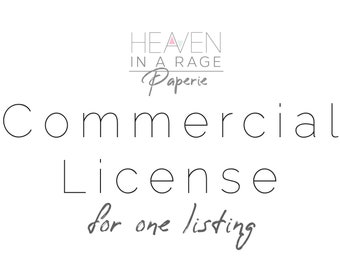 Commercial License for ONE Listing- up to 1,000 units sold