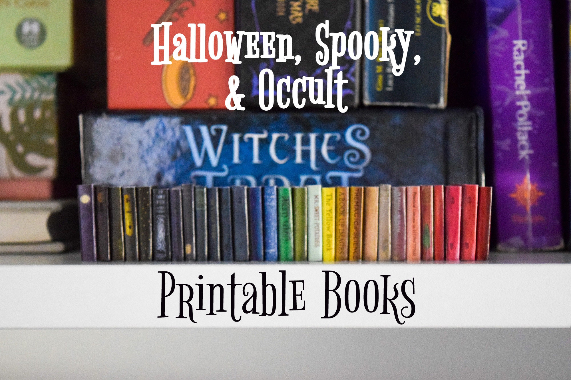 30 Miniature Book Printable - Halloween Spooky Occult Book Covers ...