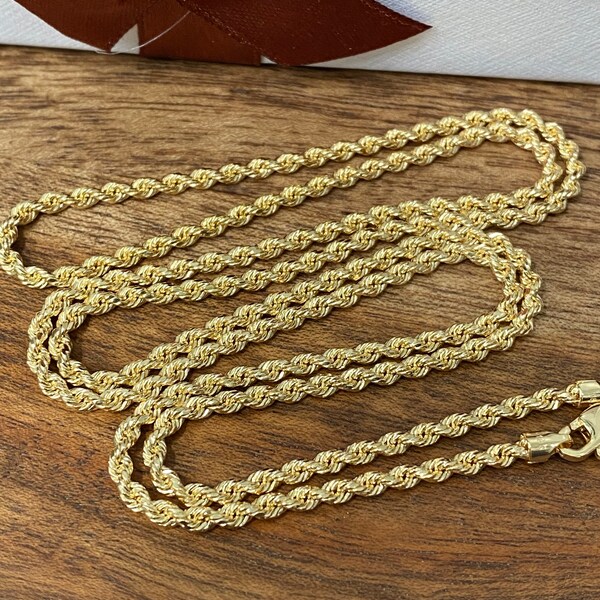 Shop 18k Gold Rope Chain Online Etsy