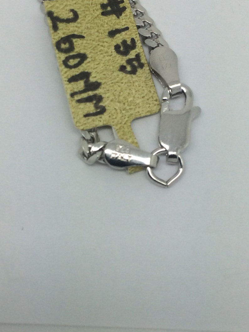 Rhodium Sterling Silver Curb Link Chain