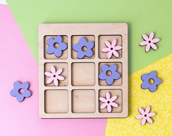 Floral Tic Tac Toe - Non Candy Gift - Granddaughter Gift