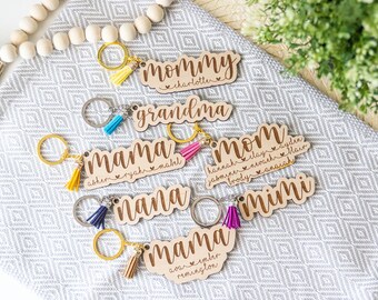 Mama Keychains - Mothers Day Keychain - Tassel Keychain - New Mom Gift - First Mother's Day Gift