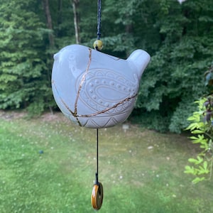 Broken Kintsugi Bird Wind Chime