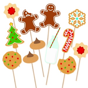 Printable Christmas Cookies Photo Booth Props - Christmas Photobooth Props - Christmas Printable Props - Holiday Party - PrintablePropShop