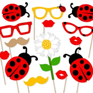 Printable Ladybug Photo Booth Props - Ladybug Photobooth Props - Ladybug Printable Props - Ladybug Birthday - Ladybug Baby Shower - Ladybugs