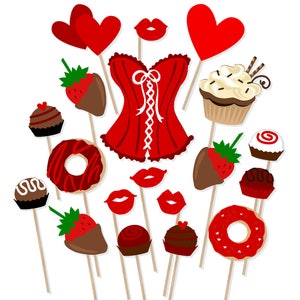 Imprimable Valentines Day Photo Props - Love Photo Booth Props - Wedding Photo Booth - Photo Booth Props - Valentines Decor - Valentines Gift