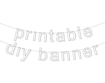 Printable Lowercase Banner - Modern Lowercase Banner - Minimalist Home Decor - Instant Download Letters - Custom Banner - Blank Banner