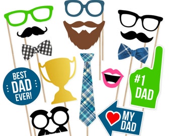 Father's Day Photo Booth Props - Father's Day Photobooth Props - Father's Day Printable - Father's Day Party - Dad Party
