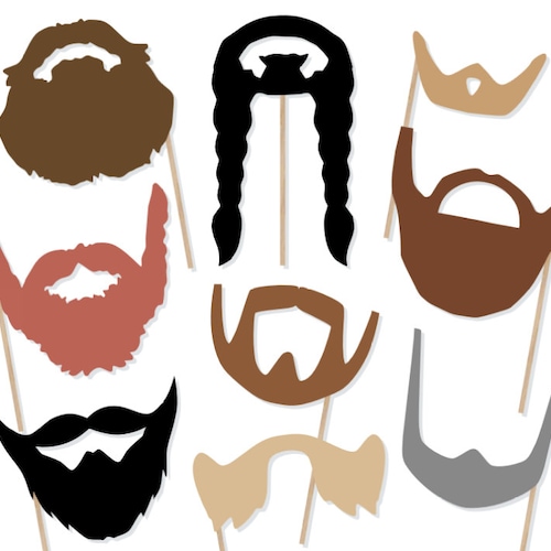 Printable Beard Photo Booth Props Beard Photobooth Props - Etsy
