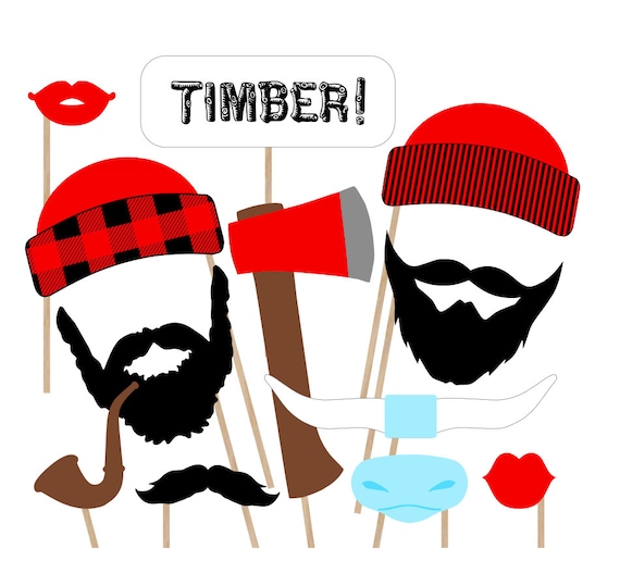 lumberjack-printable-photo-booth-props-lumberjack-photobooth-etsy
