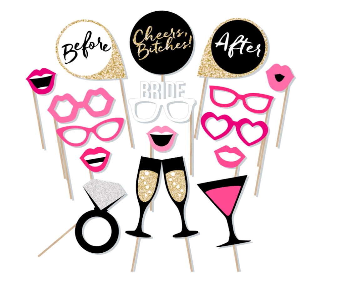 Printable Bachelorette Photo Booth Props Hen Party Etsy
