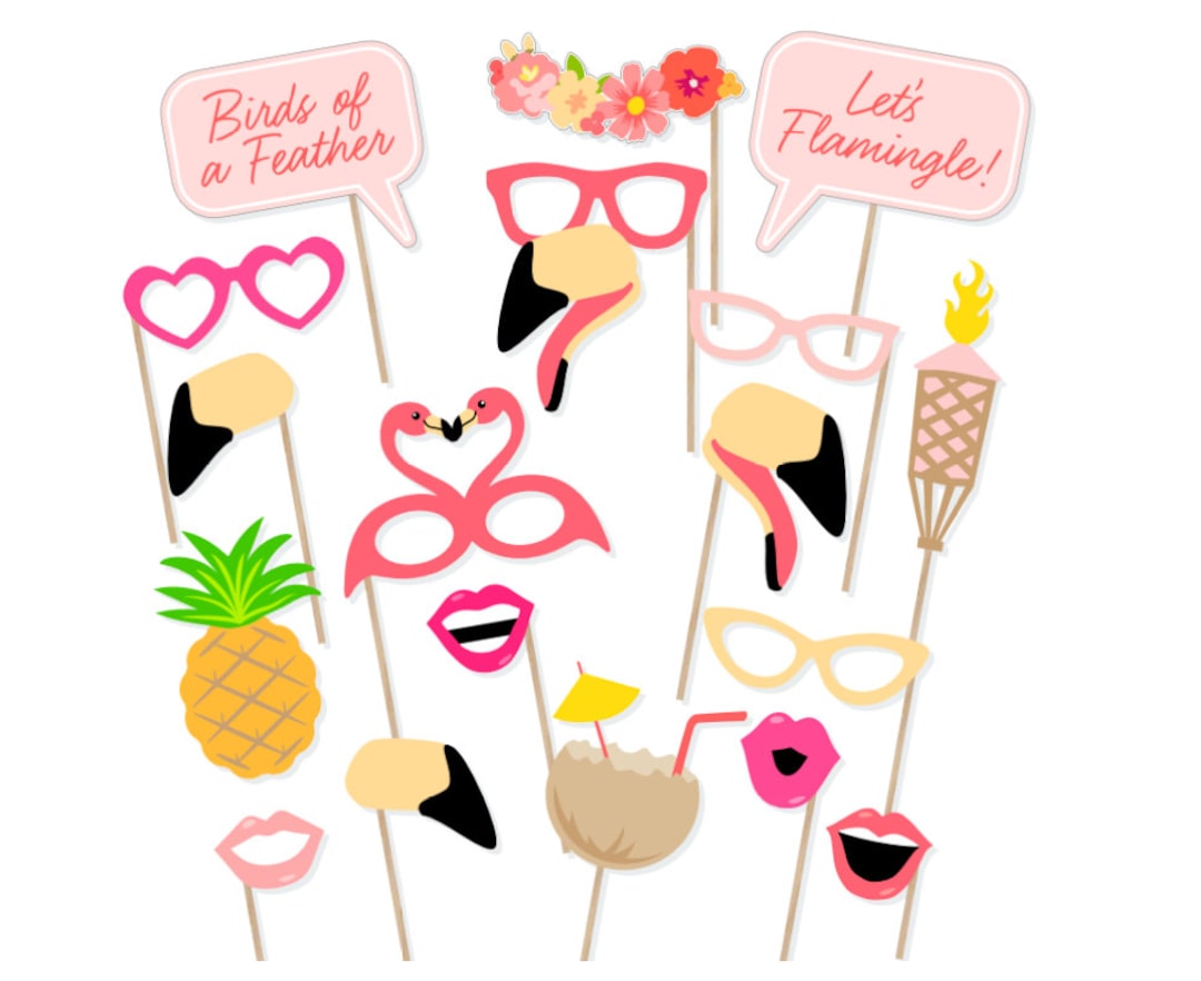 printable-flamingo-party-photo-booth-props-flamingo-photobooth-props-flamingo-printable-props-flamingle-party-tropical-pool-party-etsy