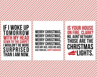 Weihnachten Urlaub Zitat Wand Kunst Schilder - Druckbare Weihnachts Wand Zitate - Weihnachts Film Zitate - Druckbare Film Zitate - Typografie Kunst