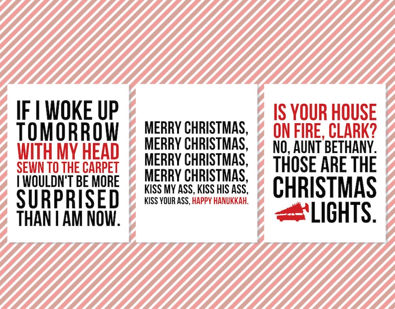 Christmas Vacation Quote Wall Art Signs - Printable Christmas Wall Quotes - Christmas Movie Quotes - Printable Movie Quotes - Typography Art image 1