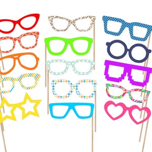 Printable Glasses Photo Booth Props - Glasses Photobooth Props - Funny Printable Props - Disguise Party - Funny Glasses Photo Props