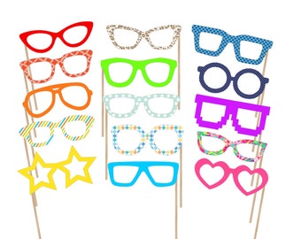 Printable Glasses Photo Booth Props - Glasses Photobooth Props - Funny Printable Props - Disguise Party - Funny Glasses Photo Props