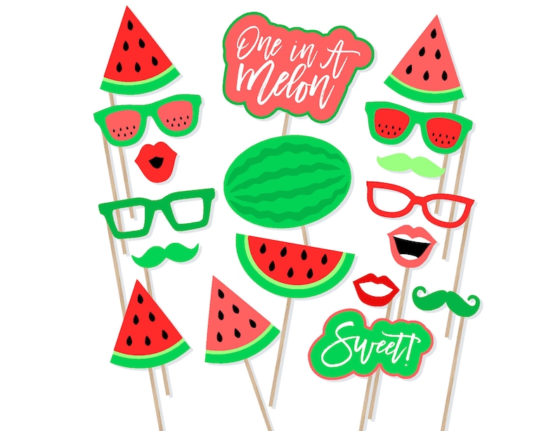 Printable Watermelon Photo Booth Props