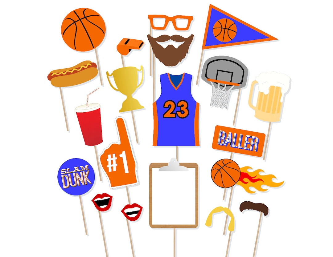 Basketball Photo Booth Props Basketball Props March Madness Photo Booth