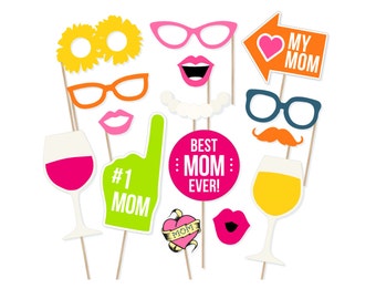 Mother's Day Photo Booth Props - Mother's Day Photobooth Props - Mother's Day Printable - Mother's Day Party - Mum Party