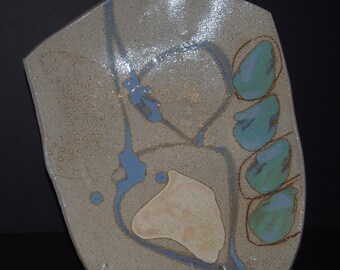 Whimsical Hand-Painted Slab Platter