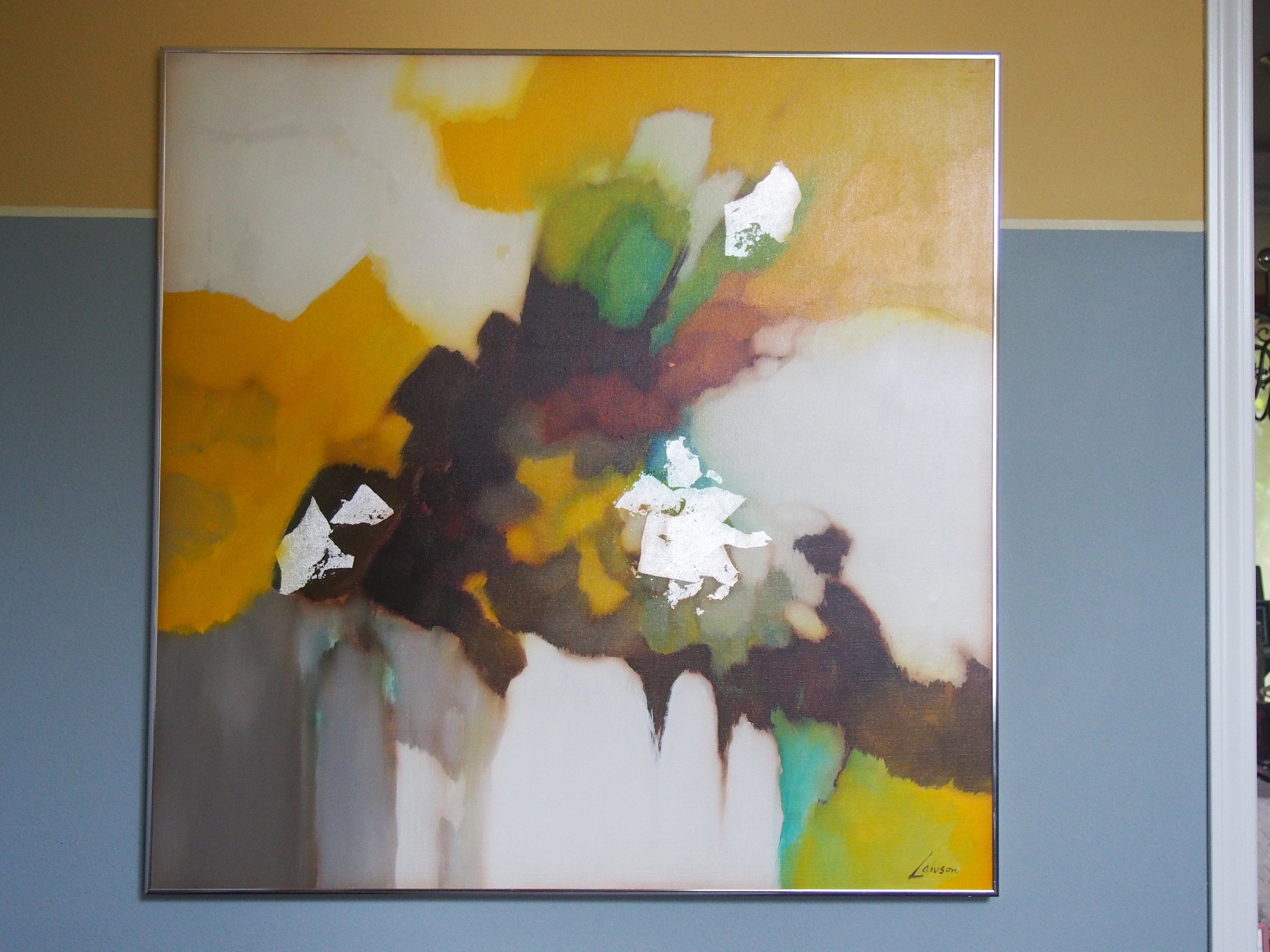 Abstract Oil Painting on Canvas by Robert Lawson