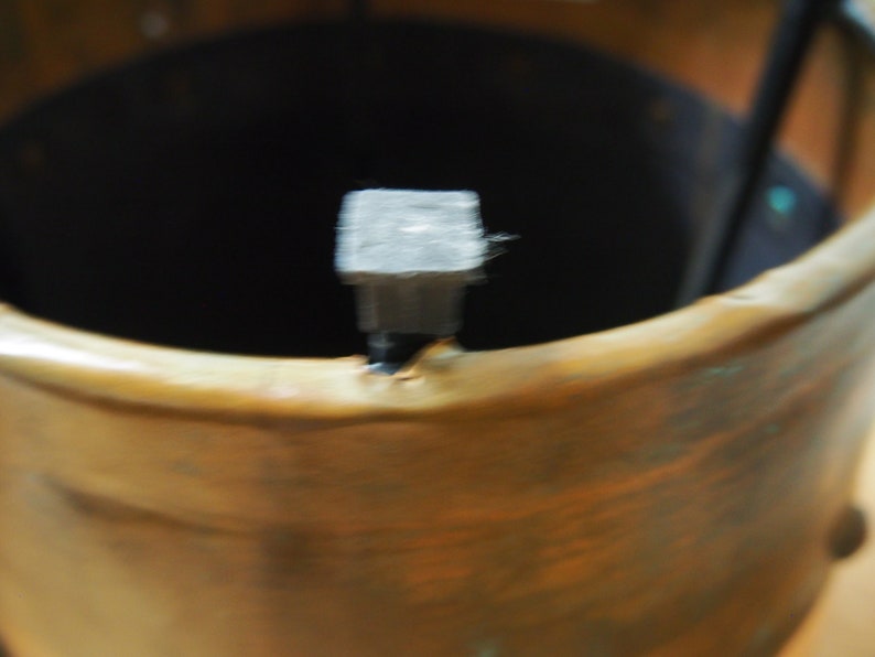 Riveted/hammered Copper Drum Table Etsy