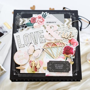 Photo Album Romantic Themed Love Story Album - Cherish Your Moments Together, Handcrafted