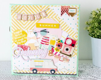 Summer Travel Photo Album, Personalized, Decorated, 6x8 Photo Album, Summer Fun, Summer Memories, Summer Vacation, Custom Photo Storage