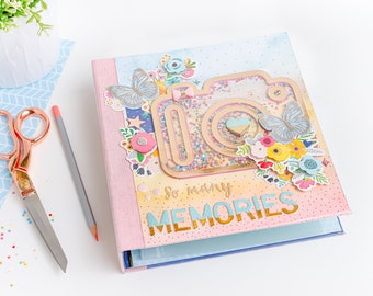 Memories Photo Album, Memory Book, Anniversary, Travel, Journal, Adventure, Decorated, Nostalgic, Sentimental Scrapbooking Photo Album