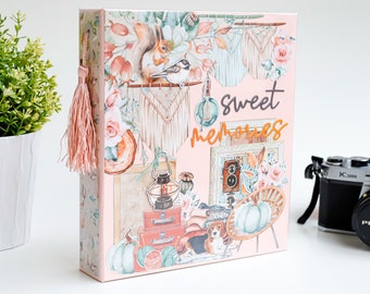 Cozy Memories Photo Album, Sweet Memories, Winter Cozy, Autumn season, Relax, customized, Winter Season, Photo Storage, Themed Photo Album,