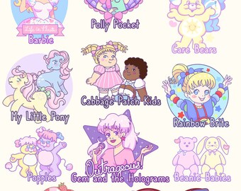 Vintage Classic Girls Toys Stickers 80s 90s