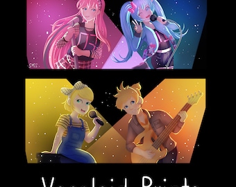 Vocaloid Prints Hatsune Miku Kagamine Rin Megurine Luka