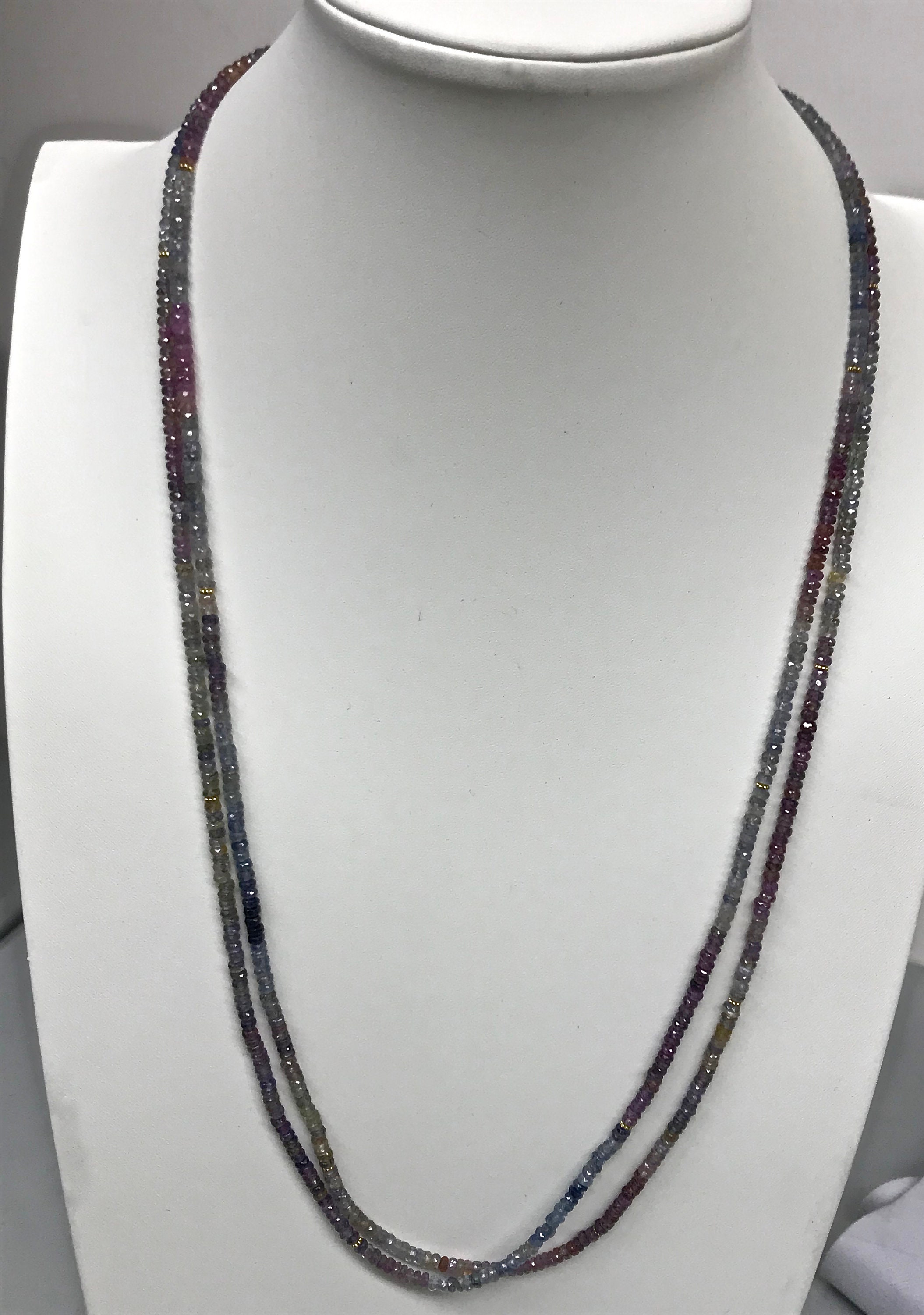 Double Strand Necklace With 18K Yellow 