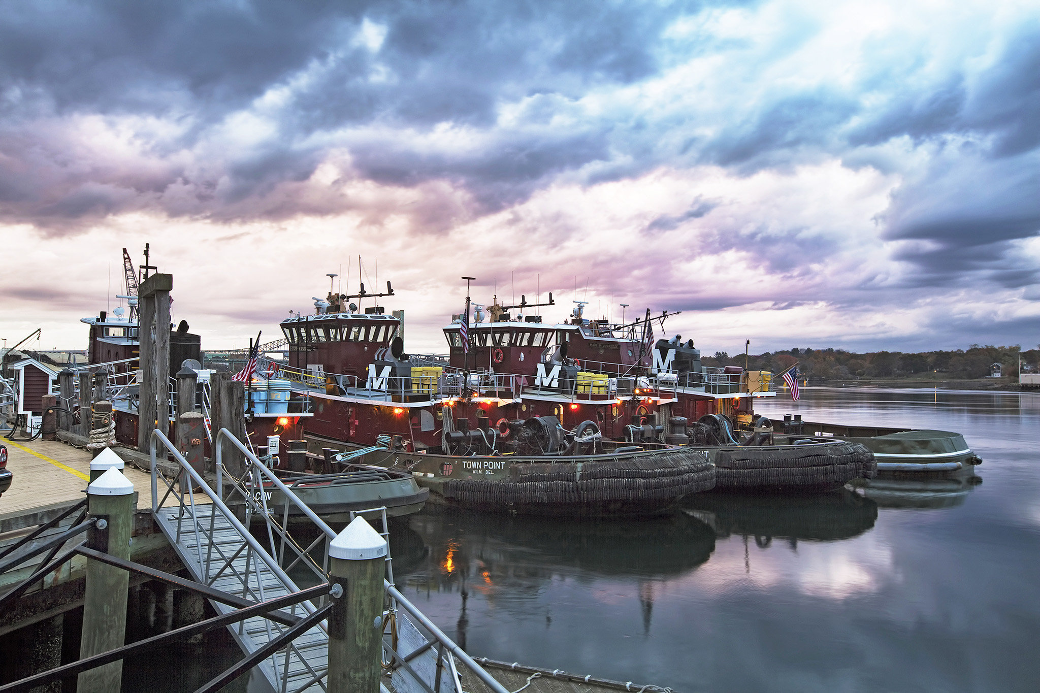 Photo Print Portsmouth Harbor Tugboats New Hampshire | Etsy