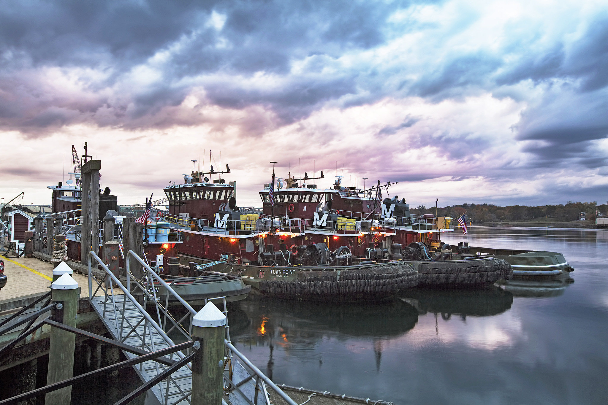 Photo Print Portsmouth Harbor Tugboats New Hampshire