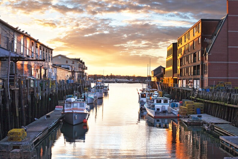Photo Print Portland Maine Seacoast Photography Sunrise Etsy
