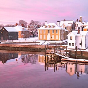 Photo Print, Portsmouth Winter Sunrise, Seacoast Photography, New Hampshire, New England, NH, Nautical Home Decor