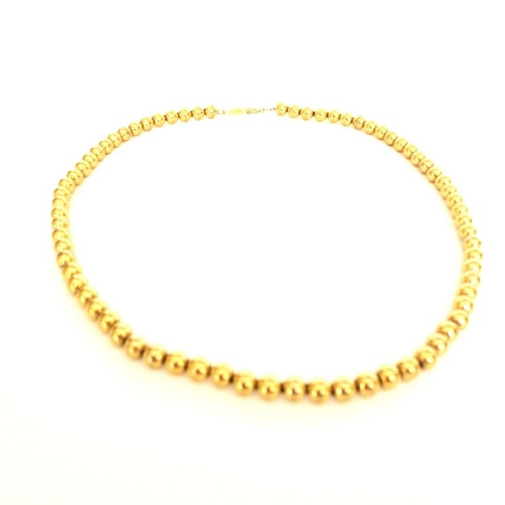 Vintage Gold Tone Napier Beaded Necklace Strung O… - image 4