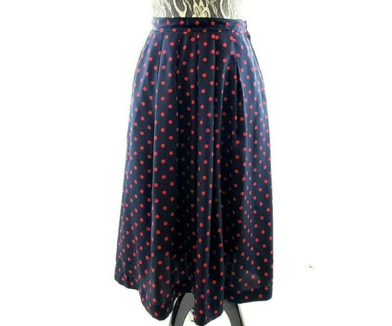 The Villager Polka Dot Two Piece Dress Navy Red B… - image 3