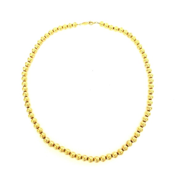 Vintage Gold Tone Napier Beaded Necklace Strung O… - image 6