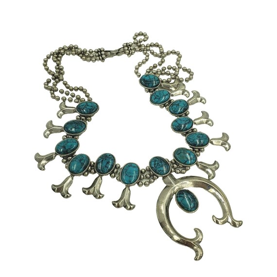 Goldette ornate faux turquoise Gem