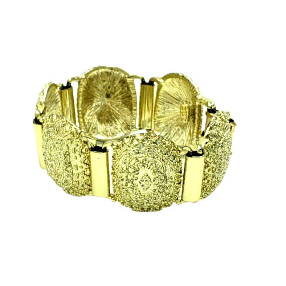 Vintage Judy Lee Signed Gold Tone Link Bracelet E… - image 10