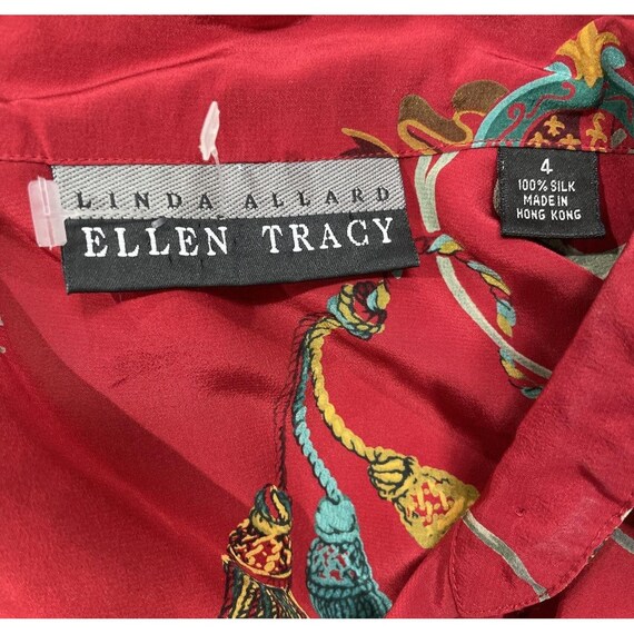 Vintage Linda Allard Ellen Tracy Long Sleeve Silk… - image 8