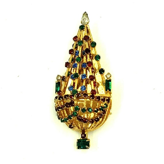 Vintage Signed Joseph Warner Christmas Tree Pin B… - image 5