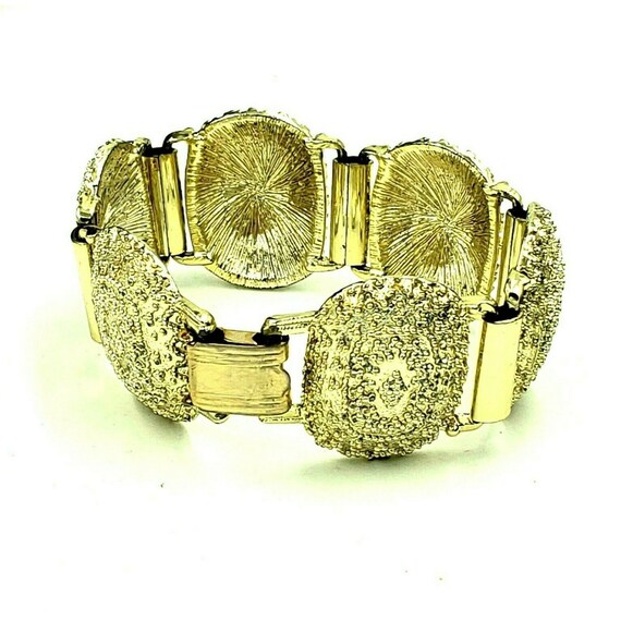 Vintage Judy Lee Signed Gold Tone Link Bracelet E… - image 8