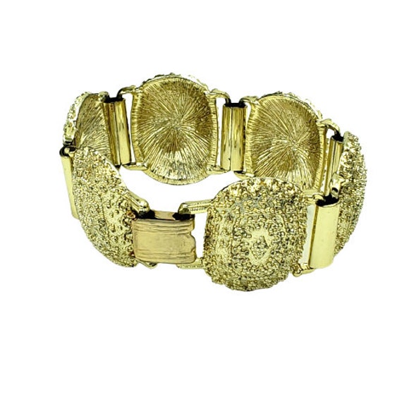 Vintage Judy Lee Signed Gold Tone Link Bracelet E… - image 5