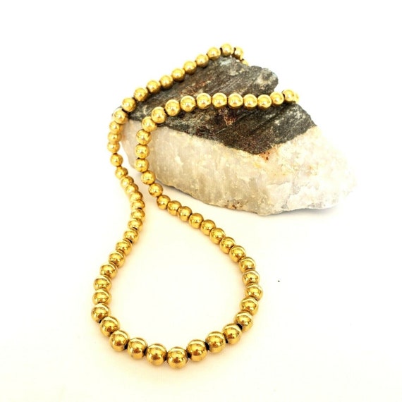 Vintage Gold Tone Napier Beaded Necklace Strung O… - image 8